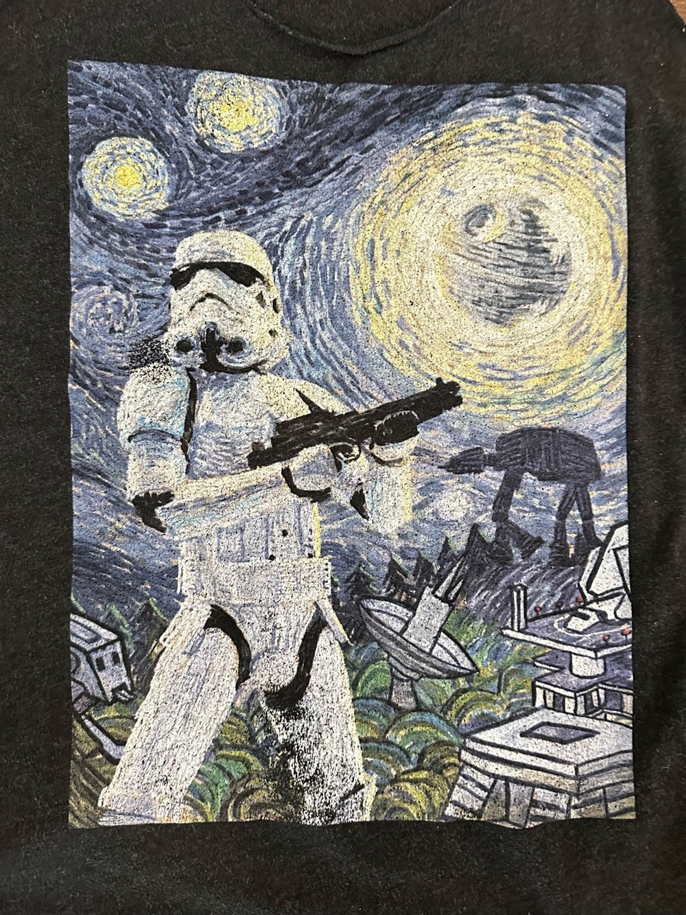 Star Wars Starry Night Stormtrooper Black Racerback Tank Top Size Small - Picture 3 of 7